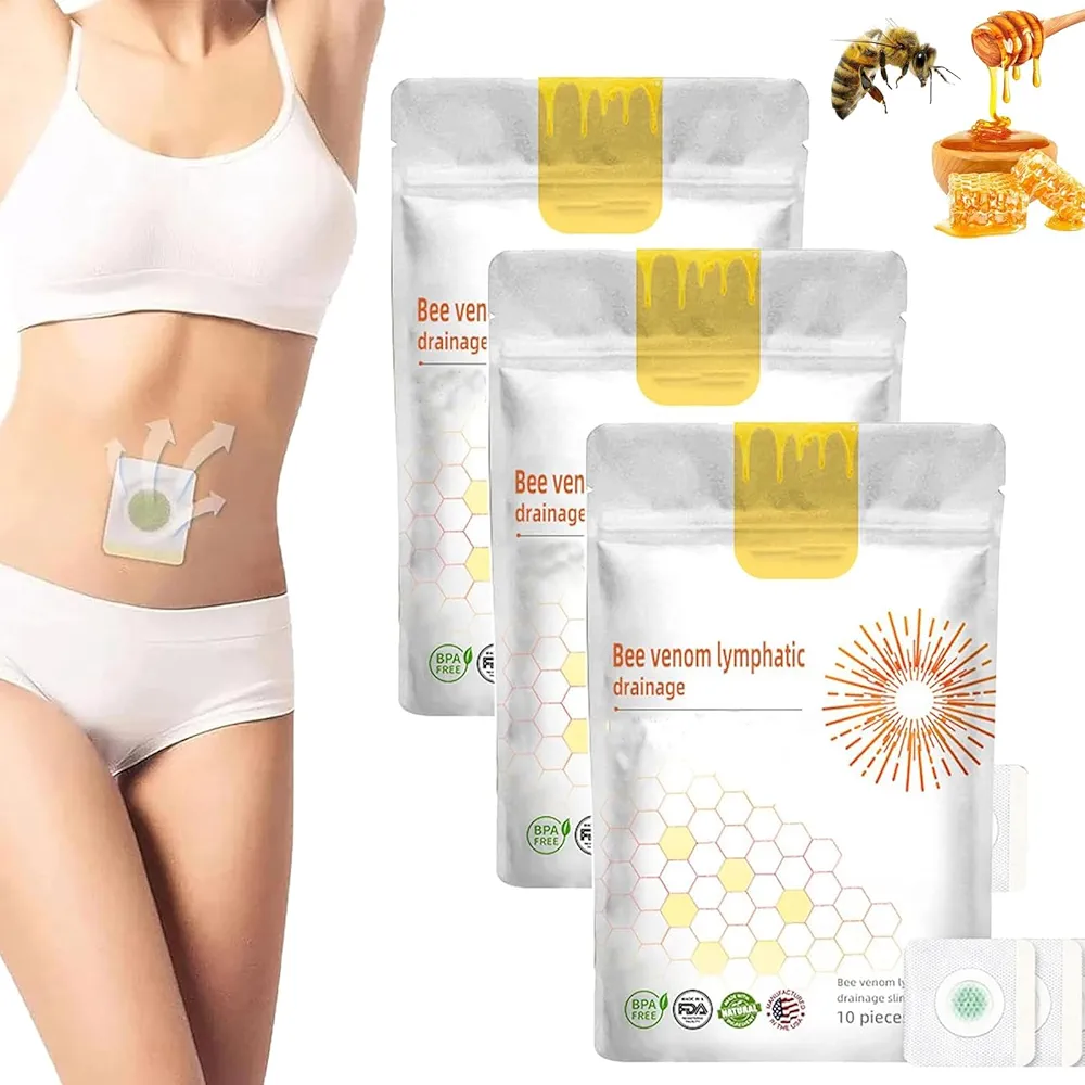 Bee Venom Drainage Patches, Bee Venom Shaping Patch, Bee Venom Lymphatic Drainage Patch, Can Speed Up Basal Metabolic Rate and Bee Vitality (3 Bags/30pcs)