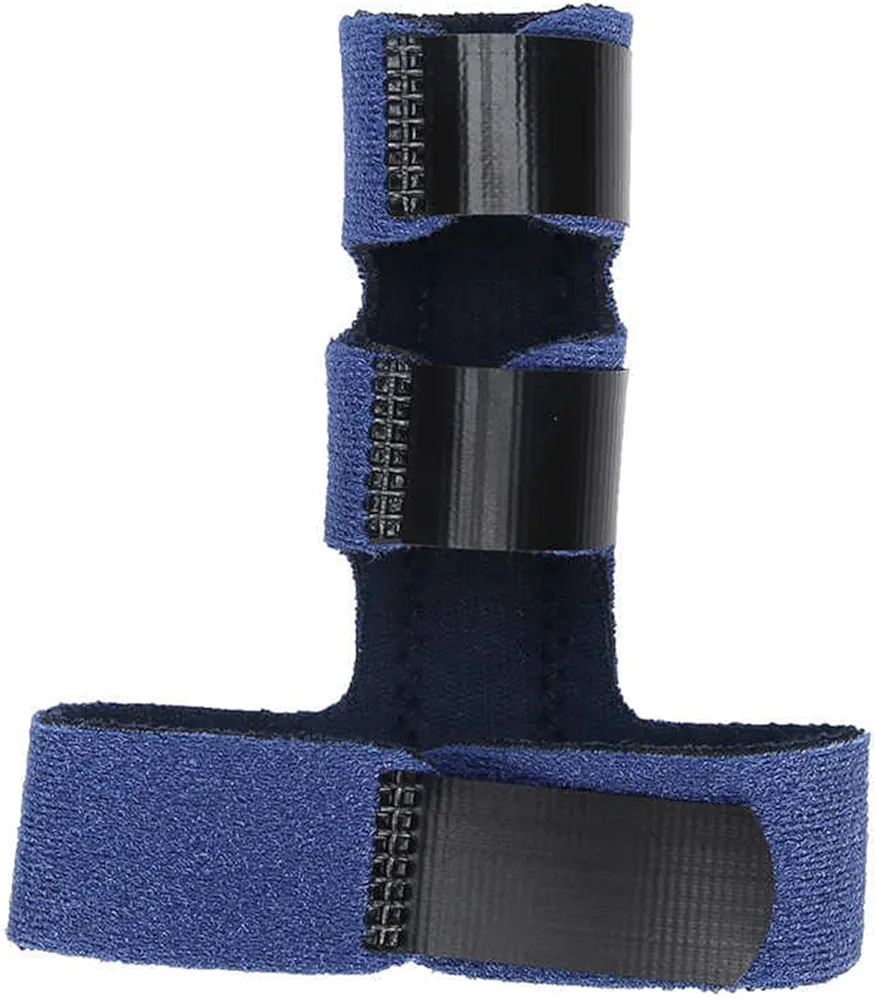 Finger Support Splint Adjustable Trigger Finger Thumb Splint Orthotics Finger Brace Tape for Straighten Curved Pain Relief 729 (Color : Blue)