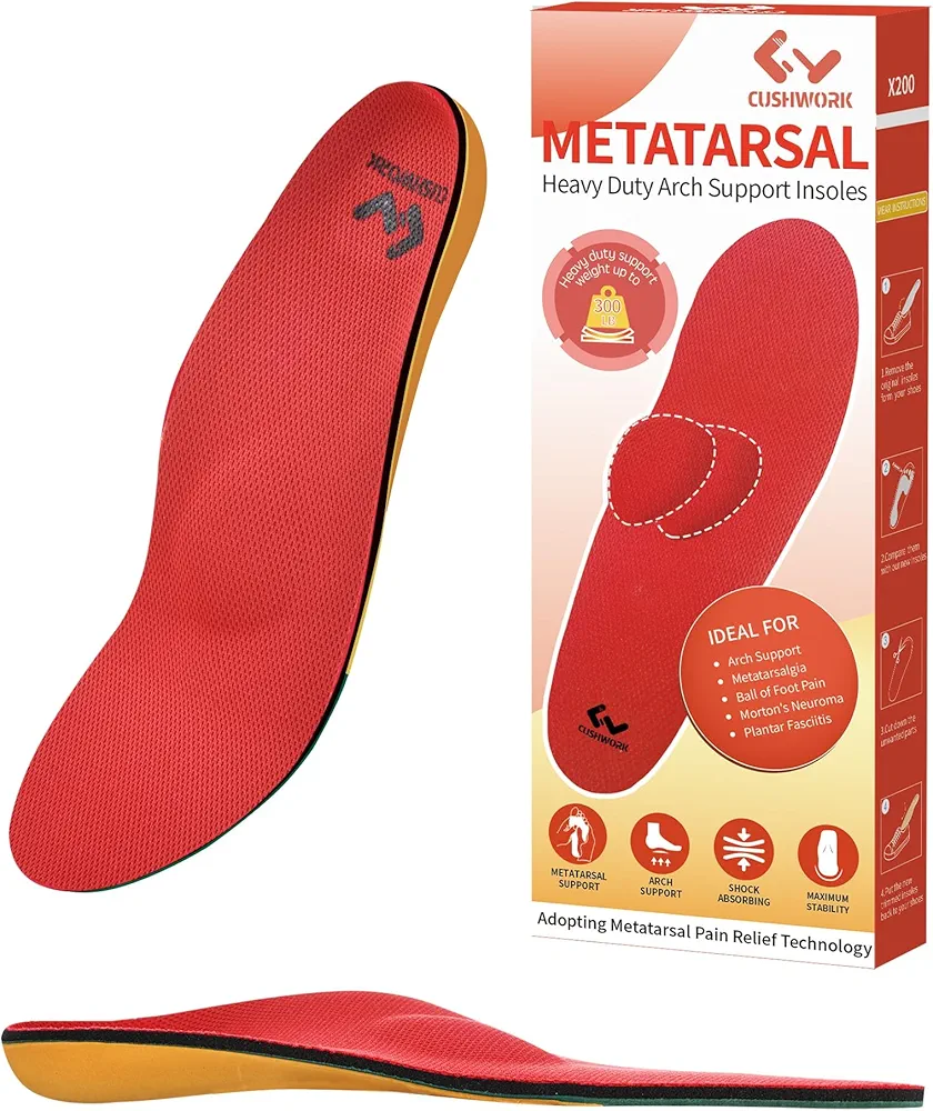 Metatarsalgia Insoles for Ball of Foot Pain,Morton's Neuroma,Heavy Duty Arch Supports Insoles,Orthotic Insoles,Men Women Shoe Insert for Metatarsal,Foot Pain Relief-J