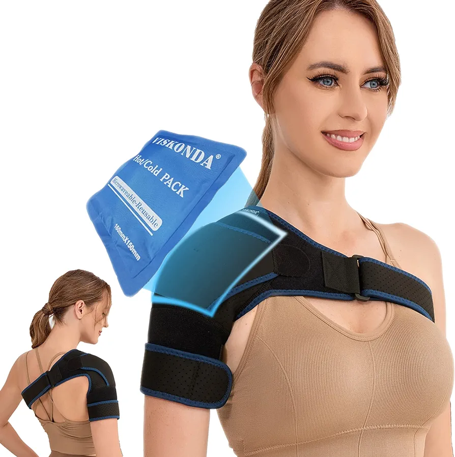 Shoulder Brace - Support and Compression Sleeve,Rotator Cuff Shoulder Brace for Men&Women,for AC Joint Pain Relief,Arm Stability,Injuries&Tears,Bursitis,Swelling,Tendonitis(Small)