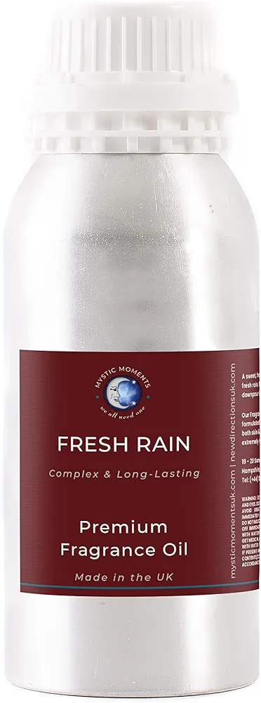 Mystic Moments | Fresh Rain Fragrance Oil - 1Kg - Perfect for Soaps, Candles, Bath Bombs, Oil Burners, Diffusers and Skin & Hair Care Items