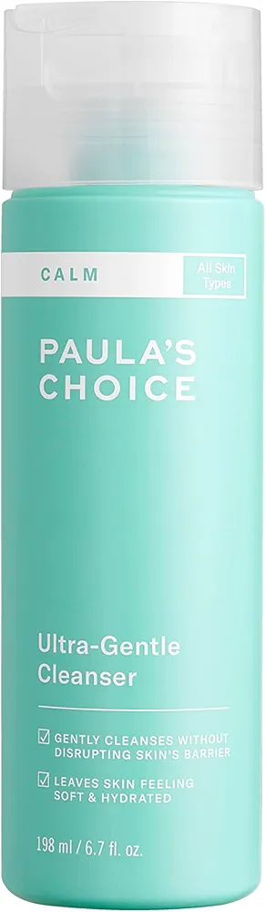 Paula's Choice CALM Ultra-Gentle Cleanser for Sensitive Skin, Calms + Soothes Redness, Daily Face Wash for Rosacea-Prone & Eczema-Prone Skin, Fragrance-Free & Paraben-Free, 6.7 Fl Oz.