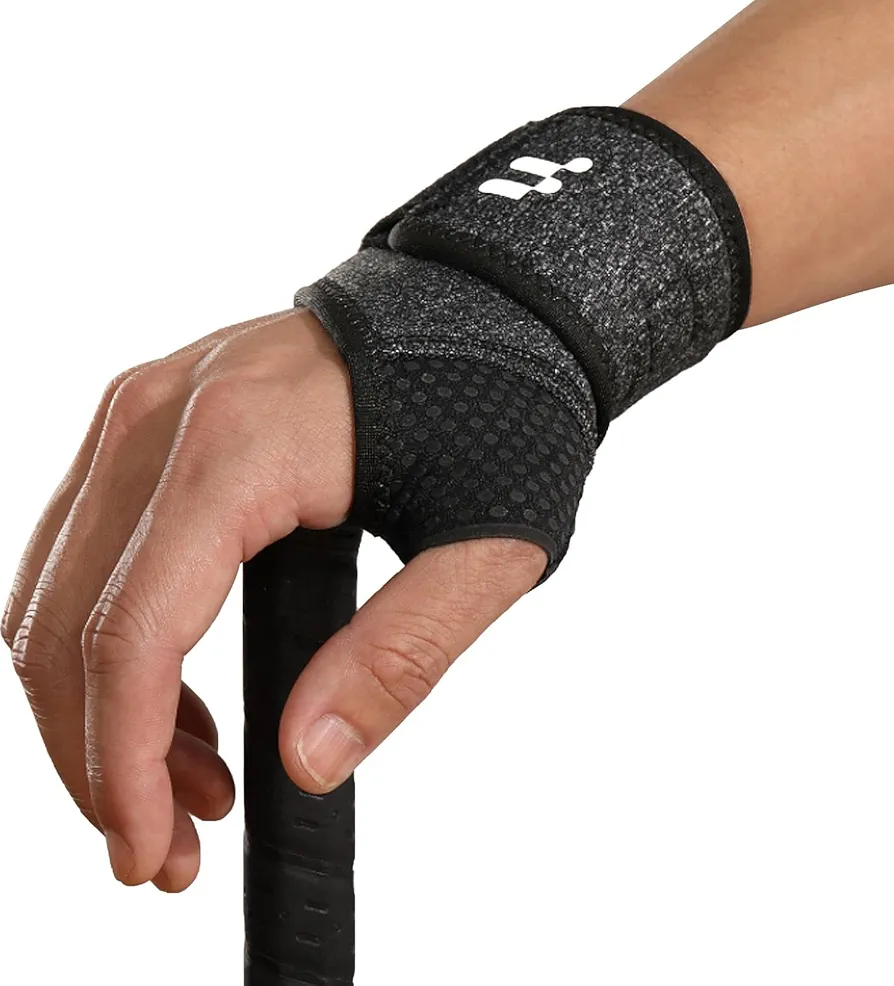 Wrist Brace with Soft Thumb Opening for Mild Carpal Tunnel Tendonitis Arthritis Sprains, Compression Hand Brace for Women Men, Wrist Support Strap for Sports Work Typing Sleeping(Right)