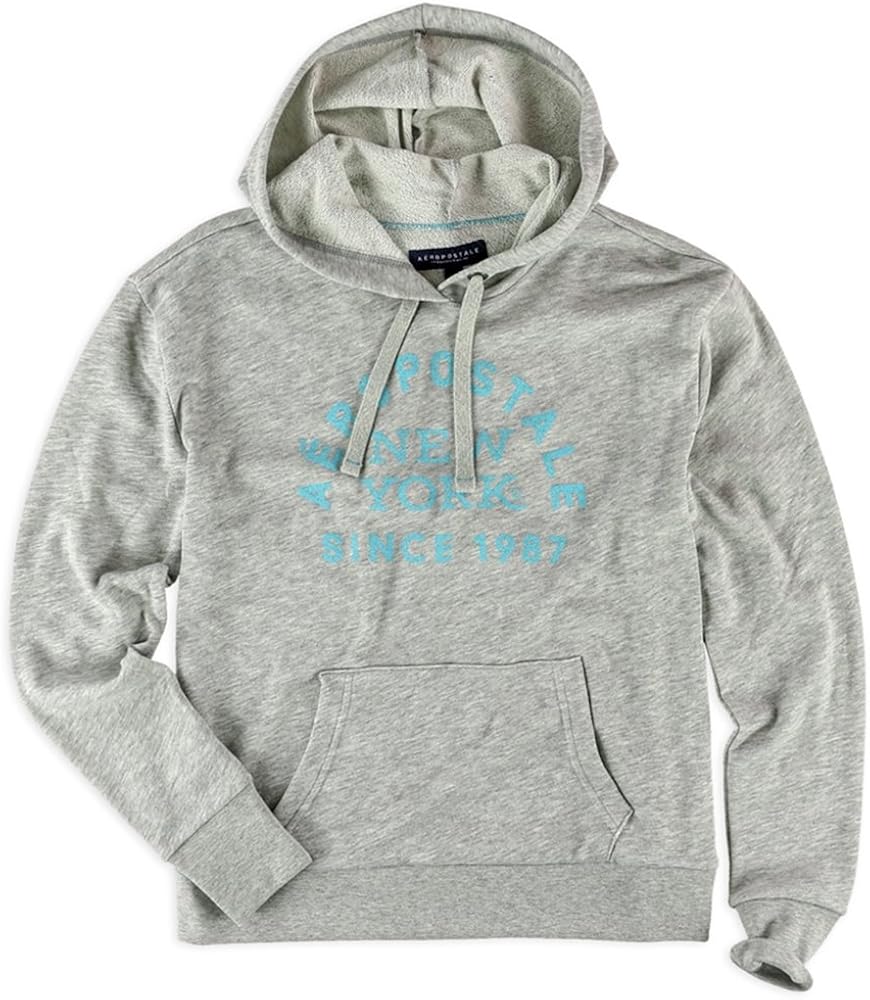 Aeropostale Womens New York Hoodie Sweatshirt, Grey