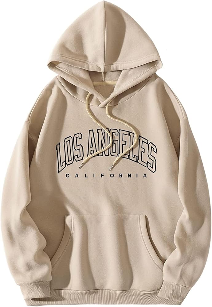 Los Angeles Hoodie California Sweatshirt Aesthetic Clothes Girls Long Sleeve Pullover Oversized Hoodie for Women