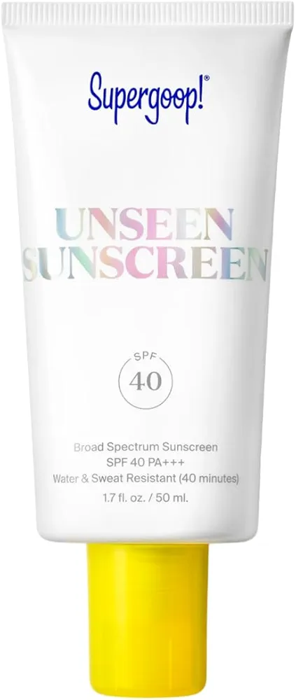 Supergoop! Unseen Sunscreen - SPF 40-1.7 fl oz - Invisible, Broad Spectrum Face Sunscreen - Weightless, Scentless, and Oil Free - For All Skin Types and Skin Tones