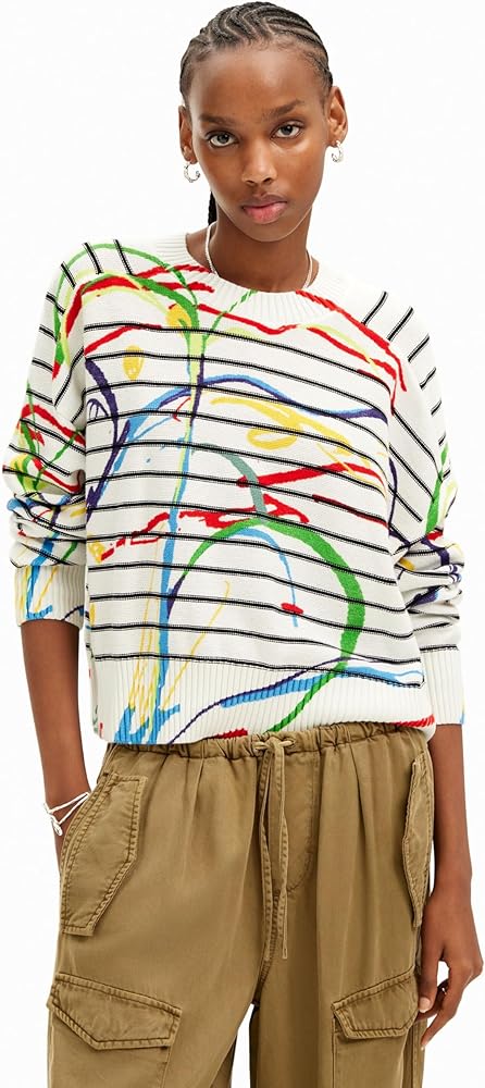 Desigual Women's Jersey Corto Rayas Arty