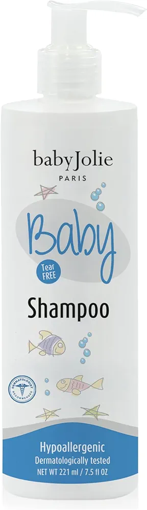 Baby Jolie Baby Shampoo Paris. With tear-free formula. Gentle and Safe for Newborns and Toddlers | 7.5oz (221ml)