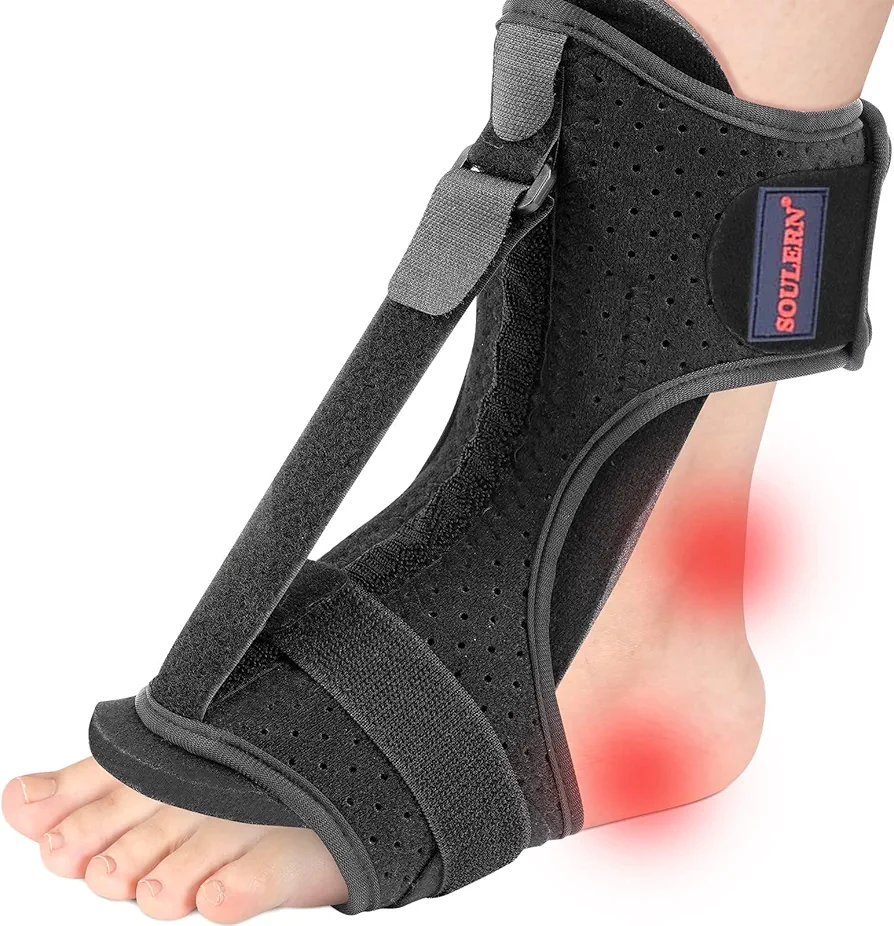 Plantar Fasciitis Night Splint Drop Foot Orthotic Brace, Adjustable Plantar Fasciitis Brace, Improved Dorsal for Effective Relief from Plantar Fasciitis, Achilles Tendonitis, Ankle Pain