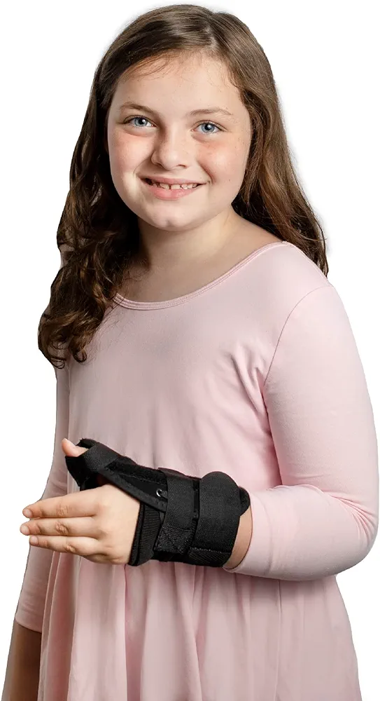 Brace Direct Pediatric Thumb Spica- Wrist and Thumb Splint for Kids Wrist Immobilization, Sprains, Tendonitis, Carpal Tunnel, Juvenile Arthritis, and More- Left or Right