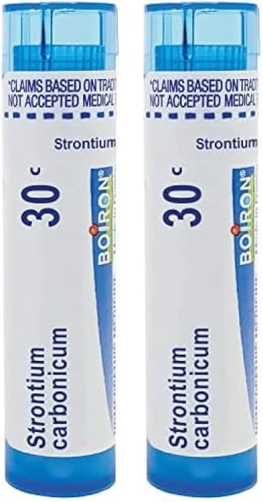 Boiron Strontium Carbonicum 30C for Head Congestion - 80 Pellets (Pack of 2)