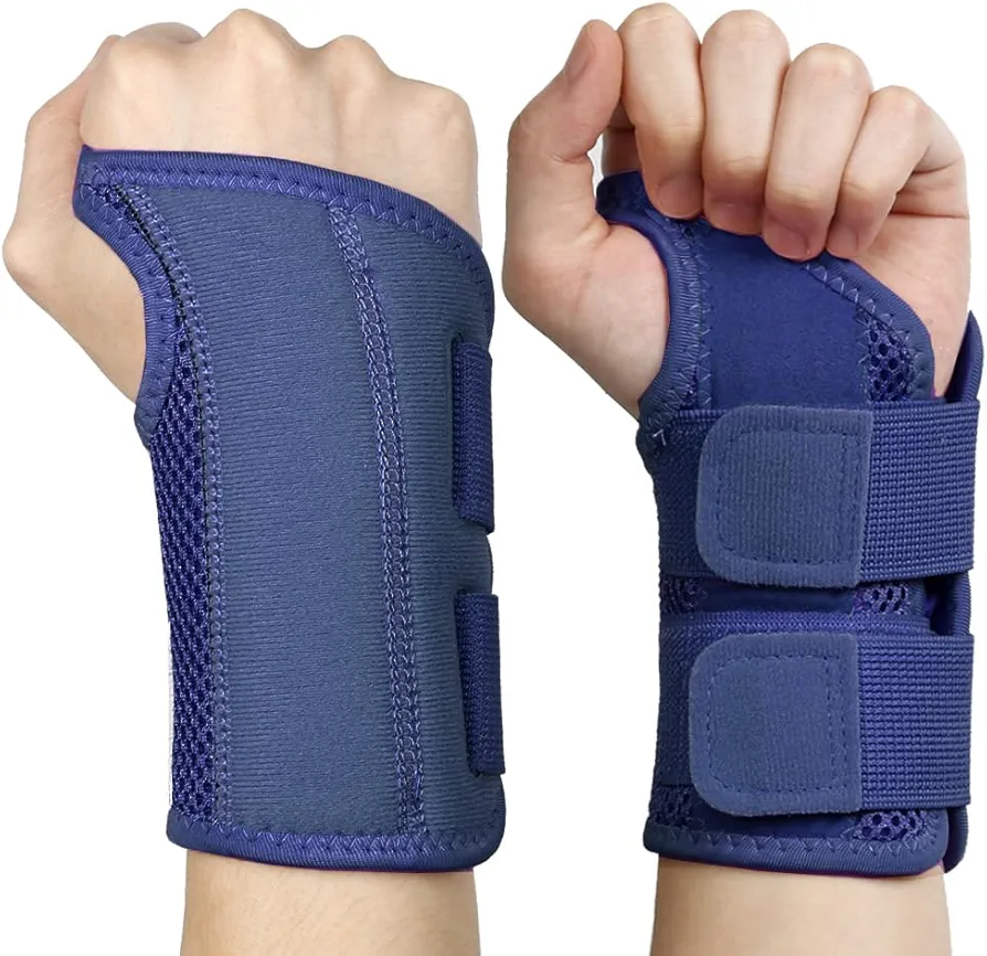 NuCamper Wrist Brace Carpal Tunnel Right Left Hand for Men Women, Night Wrist Sleep Supports Splints Arm Stabilizer with Compression Sleeve Adjustable Straps,for Wrist Sprained,Injuries Recovery