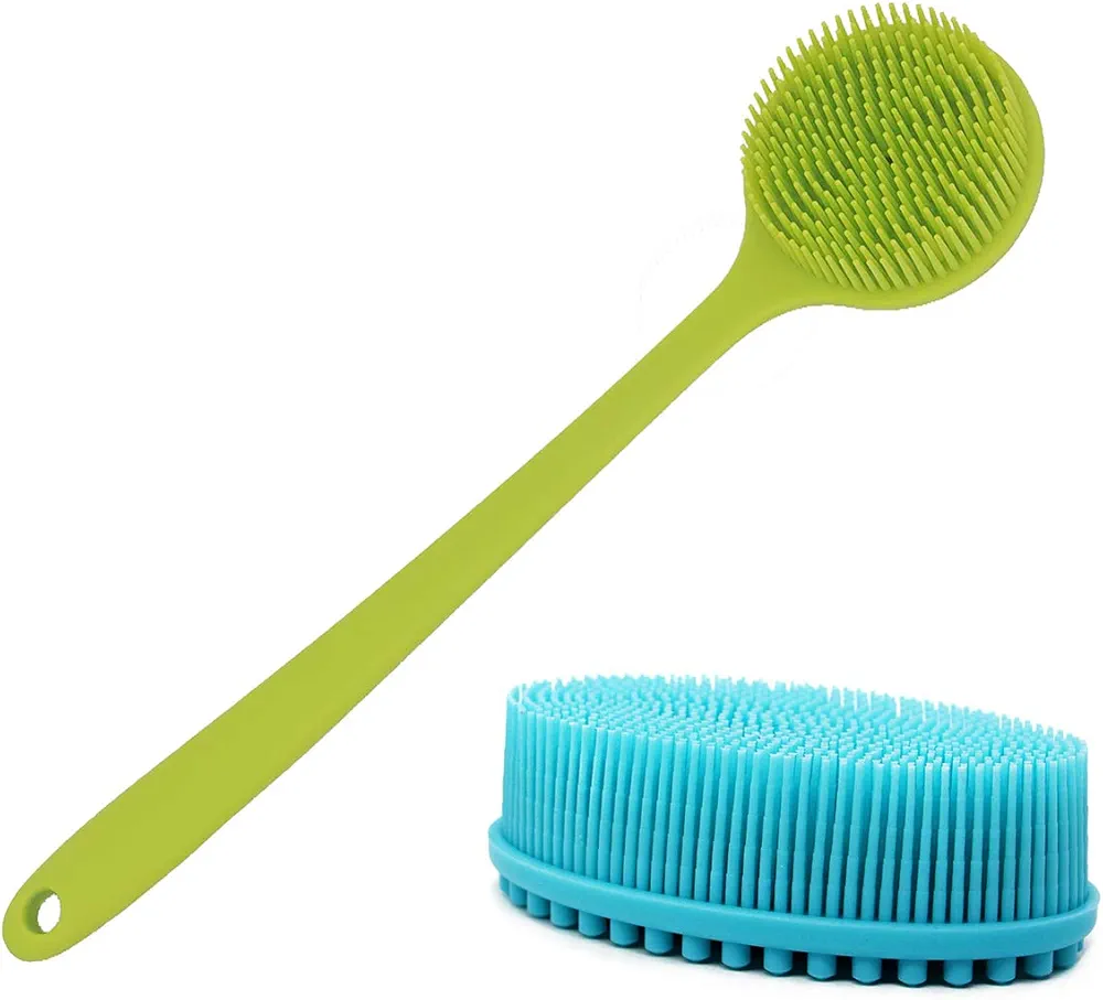 DNC Silicone Back Scrubber for Shower and Silicone Body Scrubber Bath Body Brush 2 Pack