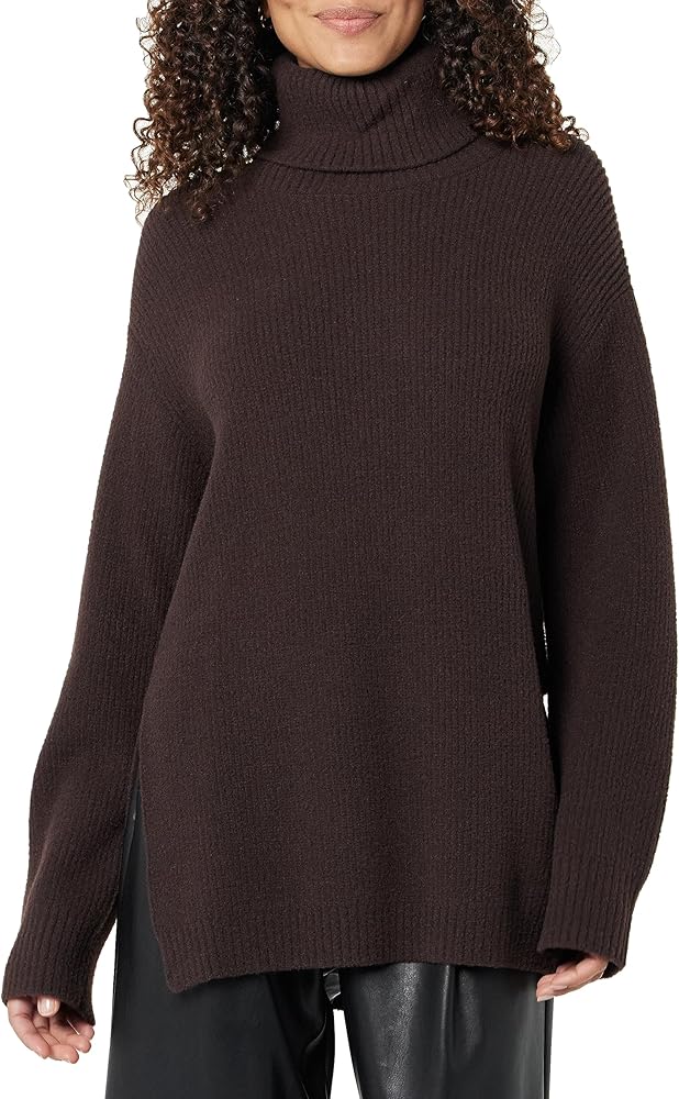 The Drop Women's Grayson Super Soft Drop-Shoulder Turtleneck Sweater