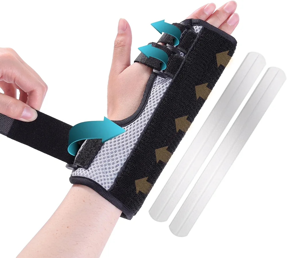 Trigger Finger Splint,Metacarpal Finger Splint Hand Brace,Multi Finger Brace,Finger Splint Brace Support,Fracture Finger Stabilizer,Straightening Immobilizer for Middle,Index,Pinky,or Ring Fingers-BLACK