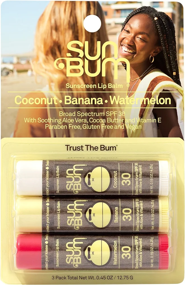 Sun Bum SPF 30 Sunscreen Lip Balm | Vegan and Cruelty Free Broad Spectrum UVA/UVB Lip Care with Aloe and Vitamin E for Moisturized Lips | Variety Pack |.15 oz