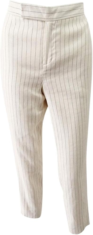 Ralph Lauren Womens Twill Casual Trouser Pants, Off-White, 14 Short