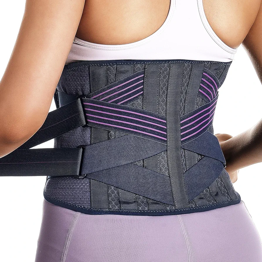 Back Brace for Lower Back Pain Women, Back Support Belt for Intant Pain Relief from Sciatica Hernated Disc Scoliosis Back Sprain, Adjustable Support for Bending Sitting Standing Heavy Lifting