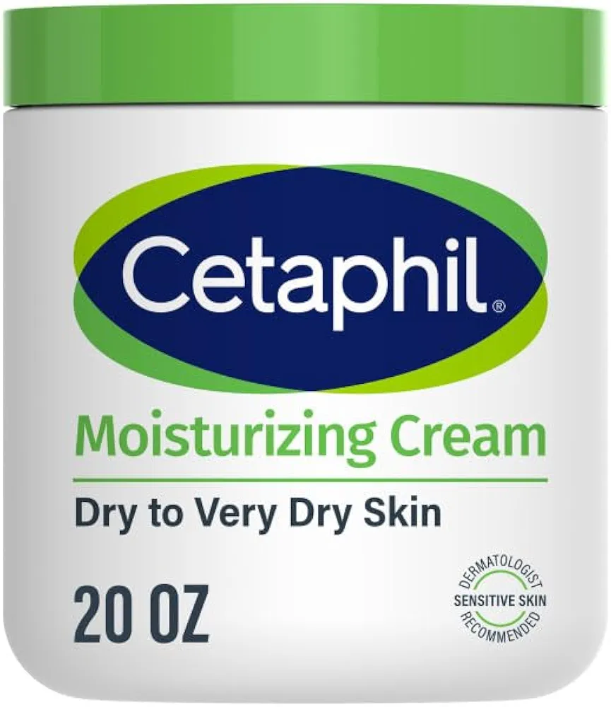 Cetaphil Face & Body Moisturizer, Hydrating Moisturizing Cream for Dry to Very Dry, Sensitive Skin, NEW 20 oz, Fragrance Free, Non-Comedogenic, Non-Greasy (Packaging May Vary)