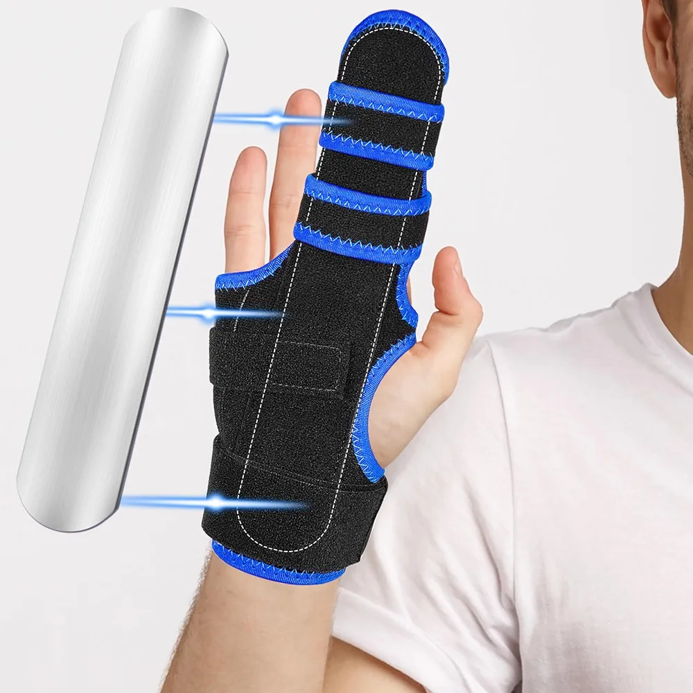 Trigger Finger Splint: Support the Middle, Index, little or Ring Finger, Hand Splint Brace-Treating Hand Fractures, Arthritis, Mallet Finger or Metacarpal Fractures(Right Hand)