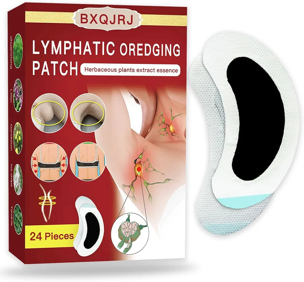 24Pcs/Box Herbal Lymph Nodes Patch,Herbal Lymphatic Drainage Care Patch,Lymphatic Drainage Patches,Neck Lymph Nodes Patch, Lymphatic Massage for men and women（24）