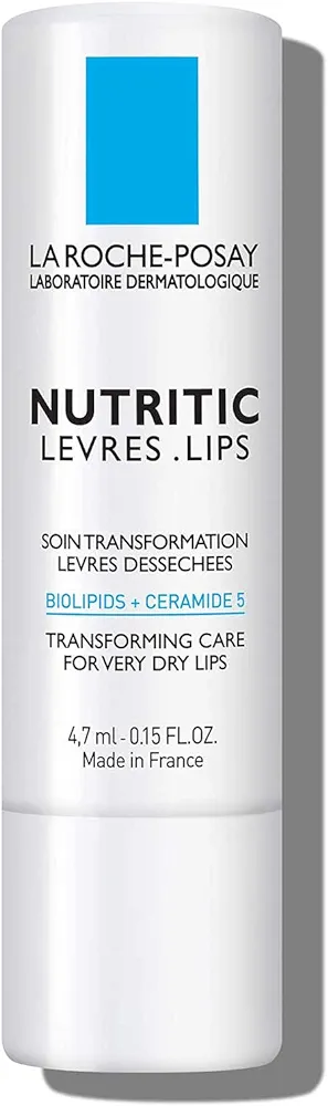 La Roche-Posay Nutritic Lip Balm for Very Dry Lips, Soothes and Repairs Chapped Lips with Shea Butter and Ceramides, 0.15 Fl Oz (Pack of 1)