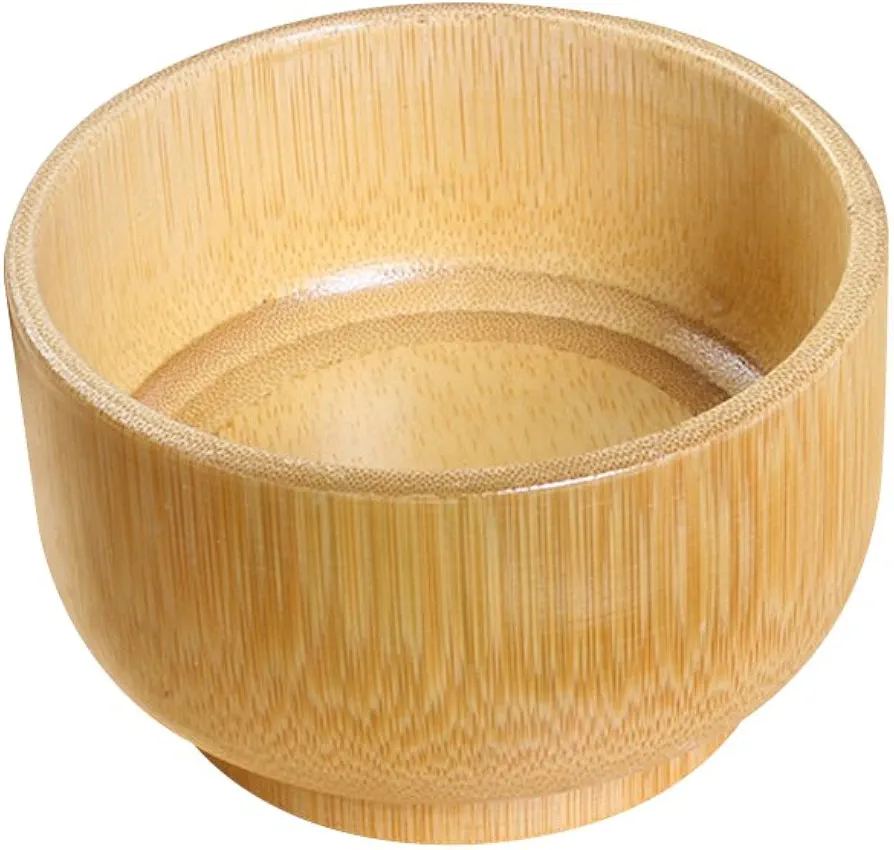 SUPVOX Bamboo Shaving Soap Bowl Cup Wood Shaving Mug Container for Men