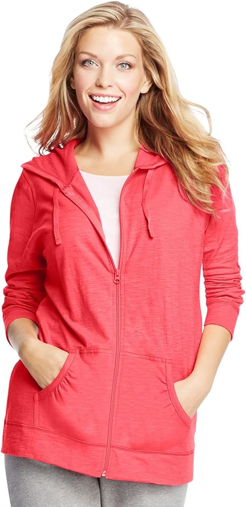 Just My Size Slub-Cotton Full-Zip Women's Hoodie