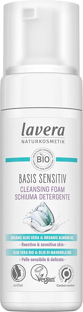 lavera Organic Basic Sensitiv Calming Cleansing Foam 5.07 fl oz