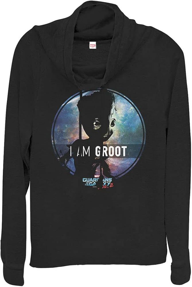 Marvel Universe Star Groot Women's Long Sleeve Cowl Neck Pullover