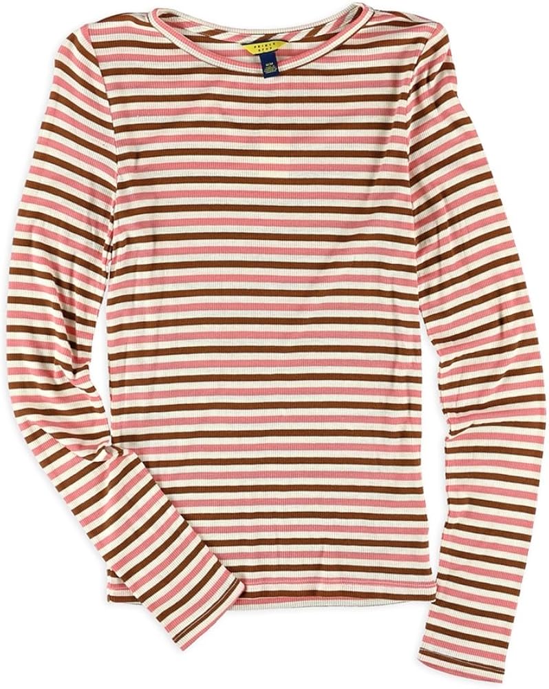 AEROPOSTALE Womens Ribbed Striped Pullover Sweater, Off-White, Medium