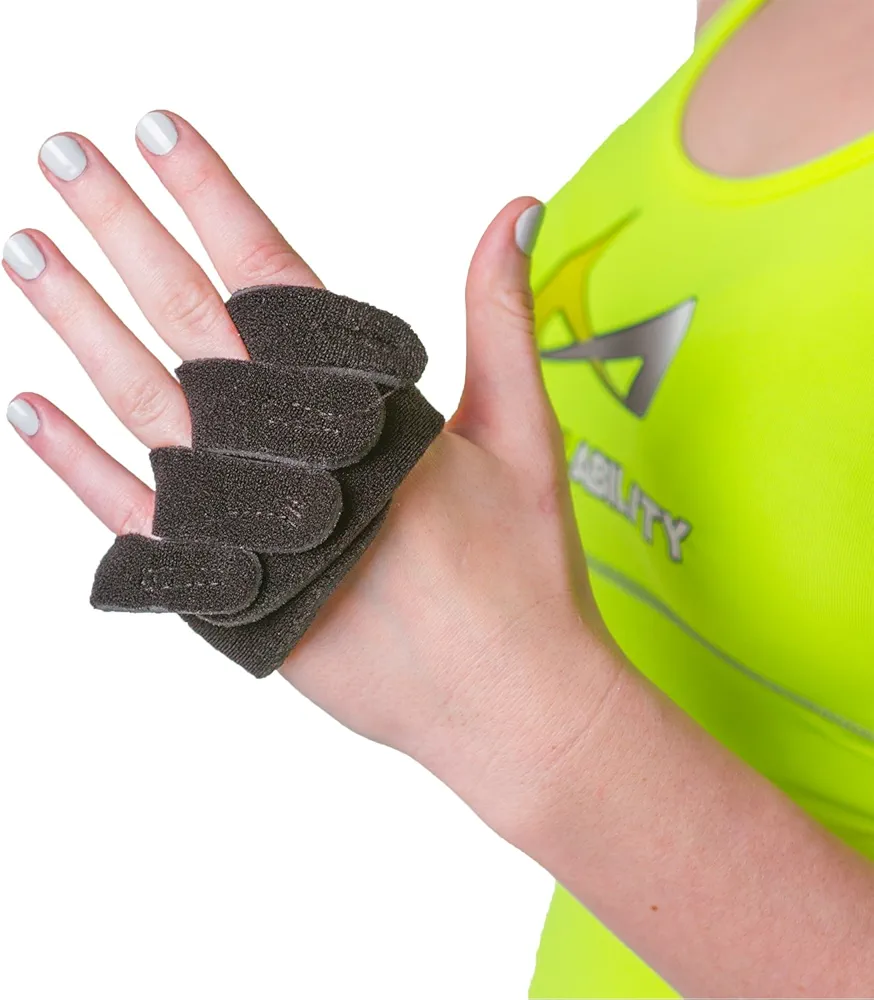 BraceAbility Ulnar Deviation & Drift Hand Splint | MCP Knuckle Joint Support Brace for Rheumatoid Arthritis & Tendonitis Pain Relief, Finger Straightener & Stretcher Glove - L (MED/LGE) Left