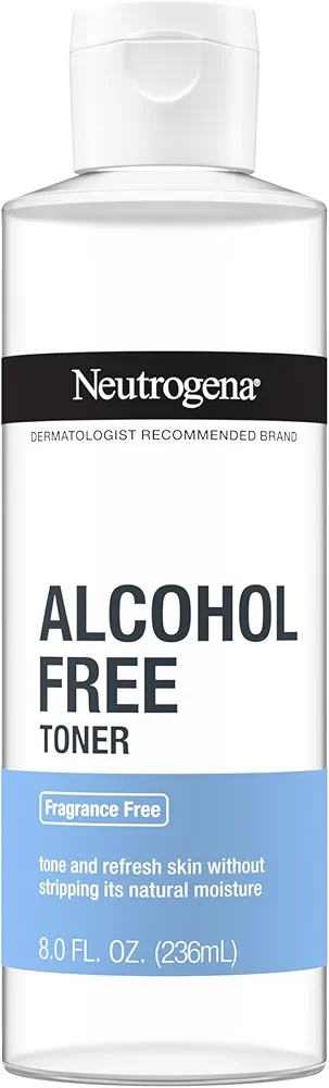 Neutrogena Alcohol-Free Gentle Daily Fragrance-Free Face Toner to Tone & Refresh Skin, Toner Gently Removes Impurities & Reconditions Skin, Hypoallergenic, 8 fl. oz