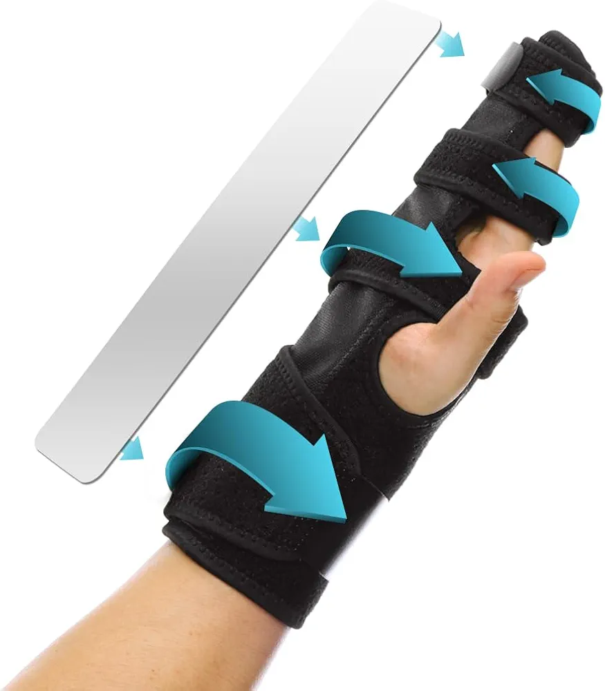 Trigger Finger Splint Brace for Man & Woman, Two or Three Fingers Support for Finger Knuckle Immobilization, Pain Fingers, Tendonitis, Mallet Fingers, Pain Relief, Right - Hand