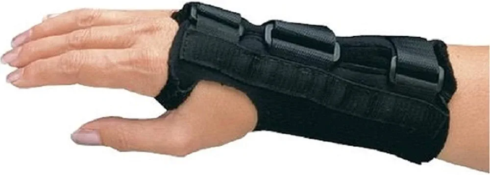 North Coast Medical Comfort Cool D-Ring Wrist Splint, Size: M, Right