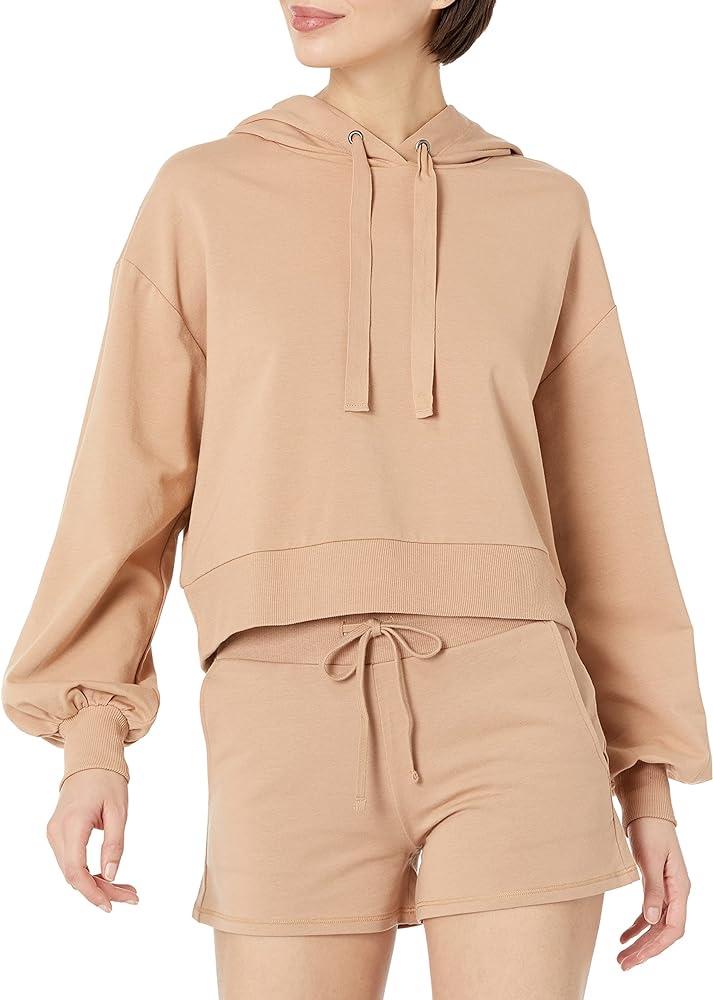 The Drop Women's Mayla Supersoft Stretch Cropped Hoodie