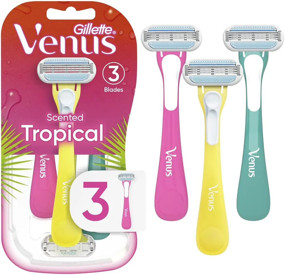 Gillette Venus Tropical Women's Disposable Razor, 3 Count