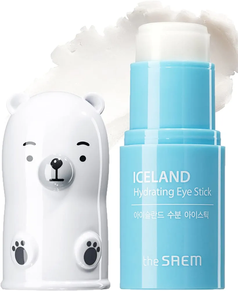 THESAEM Iceland Hydrating Eye Stick 0.24oz - Cooling Eye Balm for Dark Circles and Puffiness – Under Eye Treatment - Reduce Wrinkles and Moisturizing - Minimize Dark and puffy Eyes - Aqua Scent