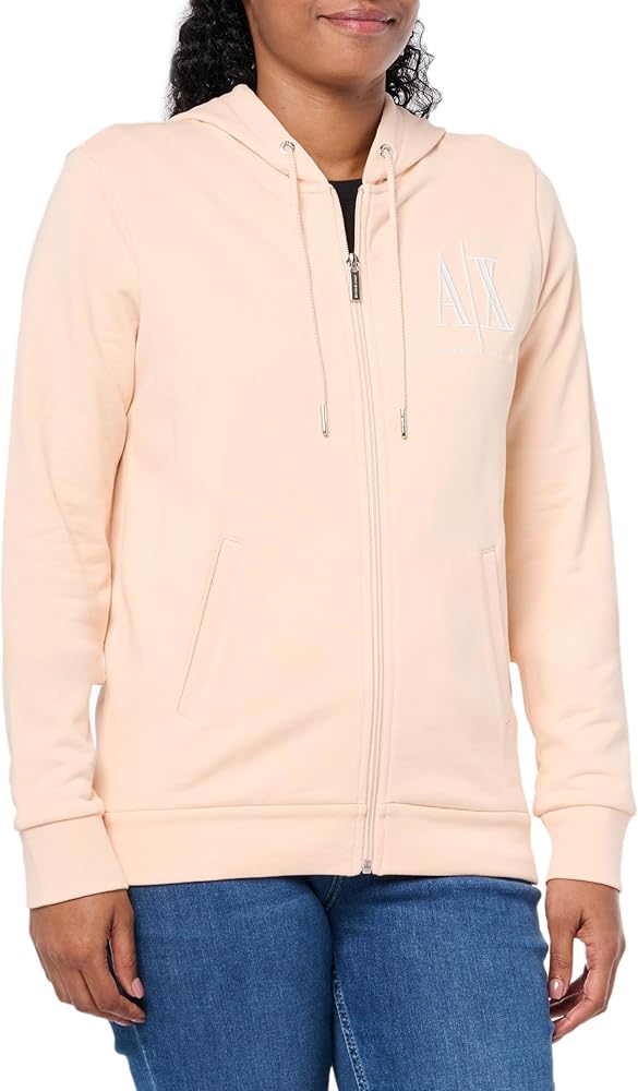 Armani Exchange Women's A|x Icon Zip Up Hooded Sweatshirt