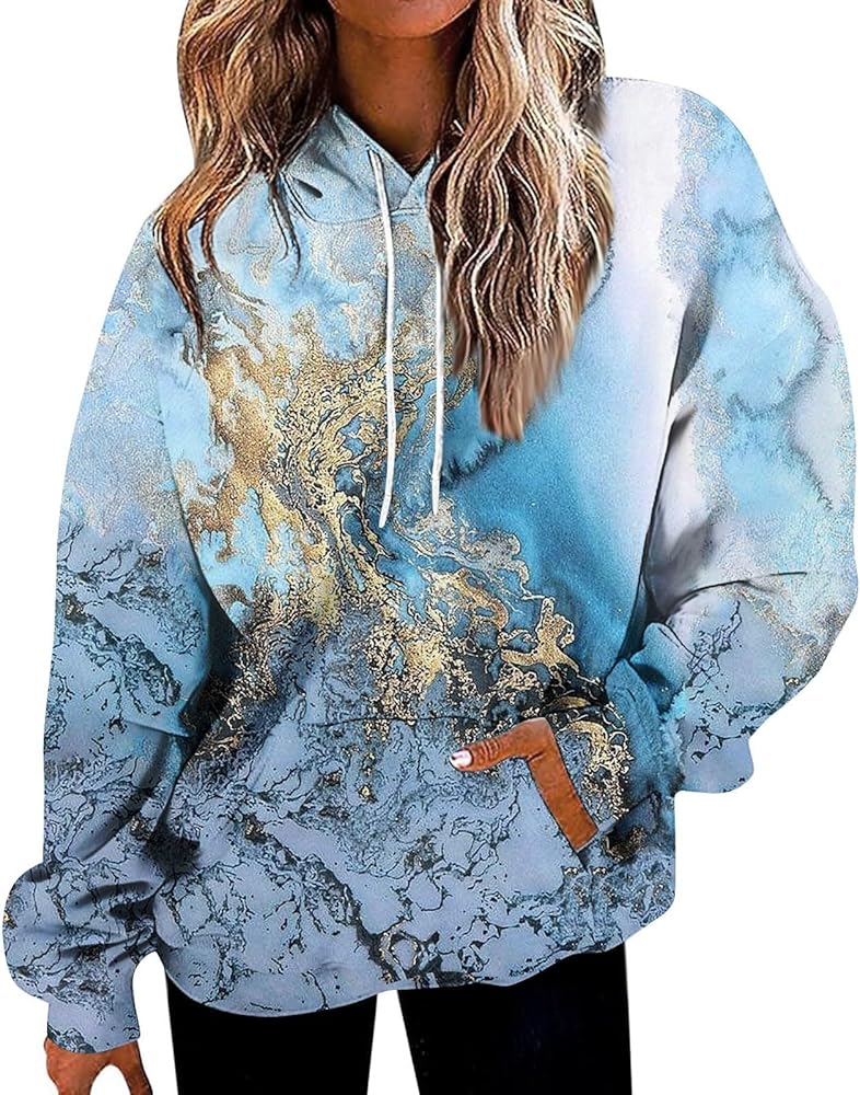 Fall Sweatshirts For Women 2024 Trendy Womens Fall Hoodies Long Sleeve Printed Sweatshirt Casual Loose Crew Neck Pullover