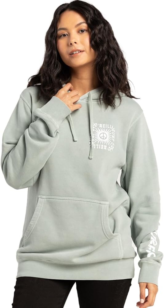 O'NEILL Womens Drift Away Pullover Hoodie Sweatshirt, Sage Green, Xl