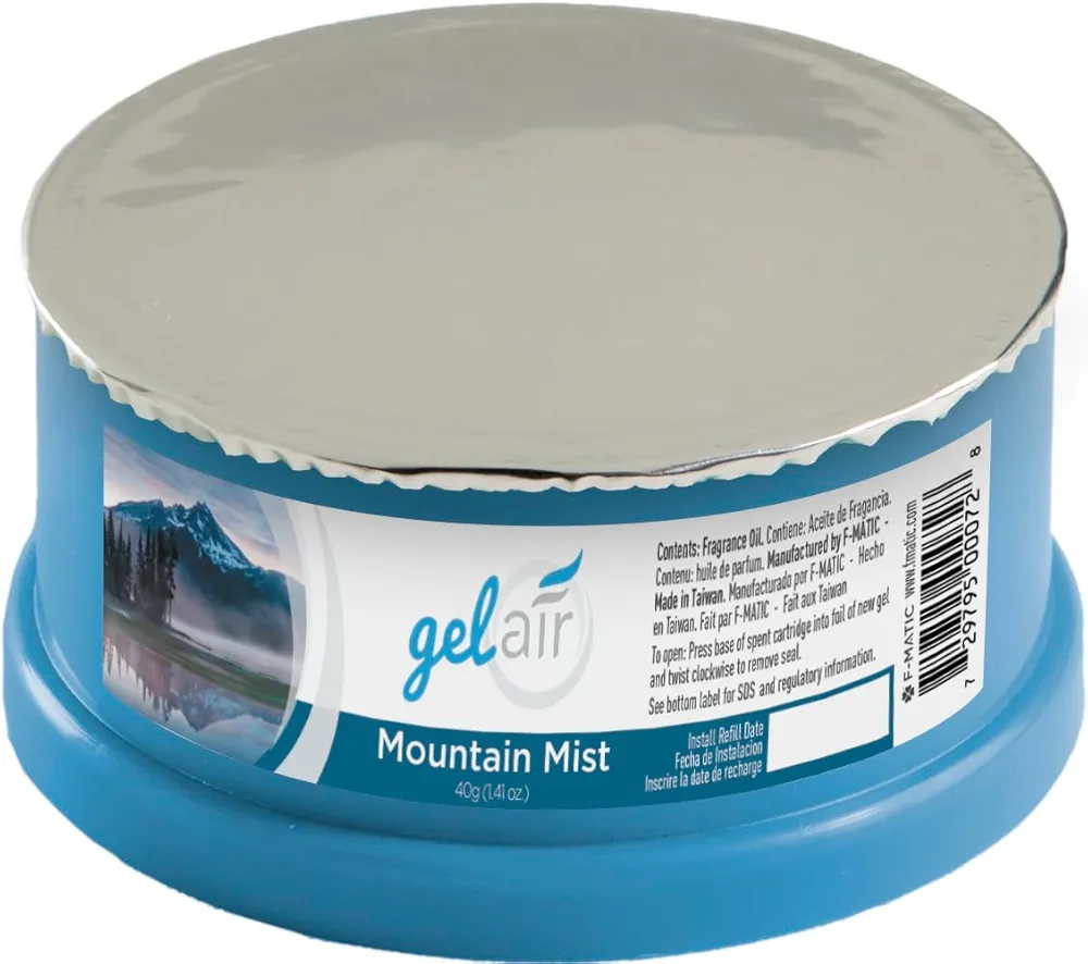 F-Matic C110 High Performance Gel Air Freshener Cartridge, Mountain Mist (Case of 10)