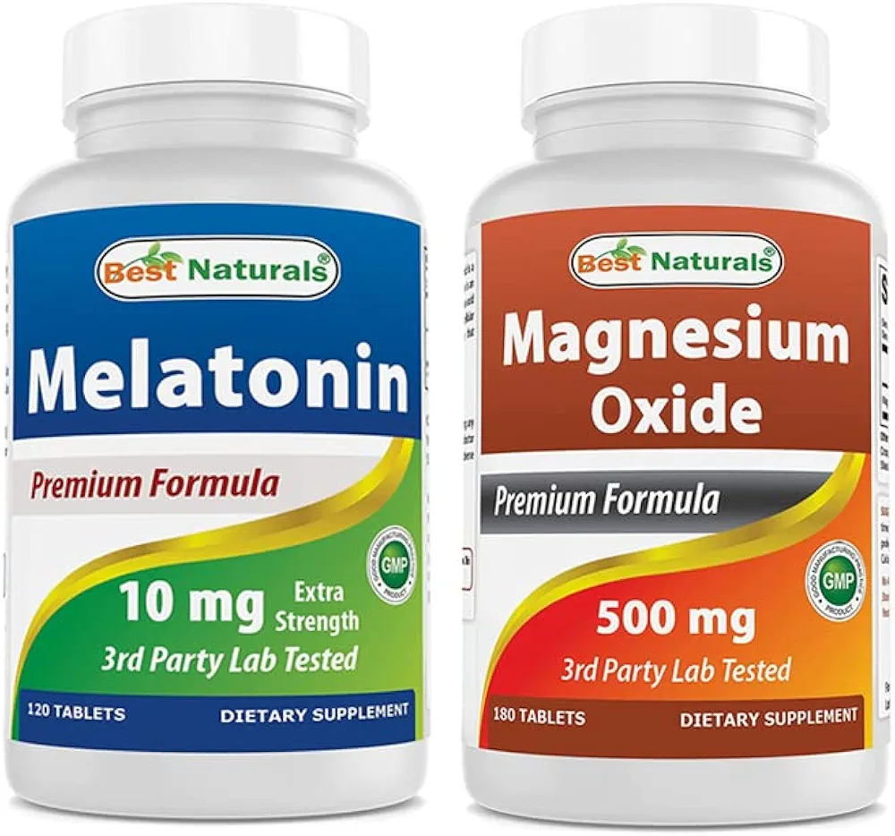 Melatonin 10mg & Magnesium oxide 500 mg