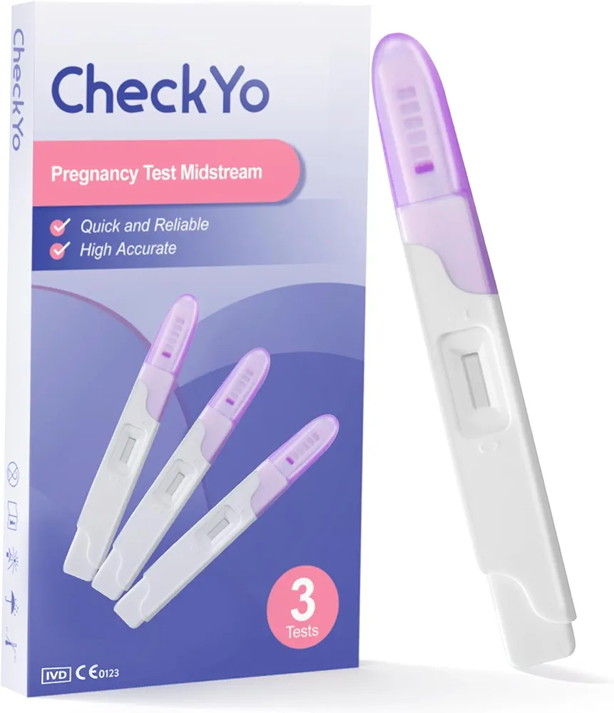 [3 Pack] CheckYo Pregnancy Tests for Early Detection: Accurate Pregnancy Test Midstream Early Home Detection HCG Test Pregnancy Kit