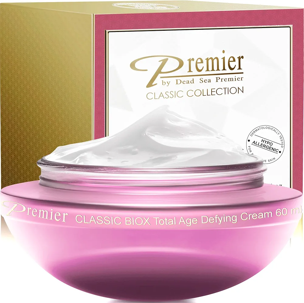 Premier Dead Sea BIOX total age defying cream, face moisturizer, Anti Aging face Cream, Intensive Wrinkle cream firming skin care, Classic collection, retinol Cream Lotion 2.4 Fl.Oz