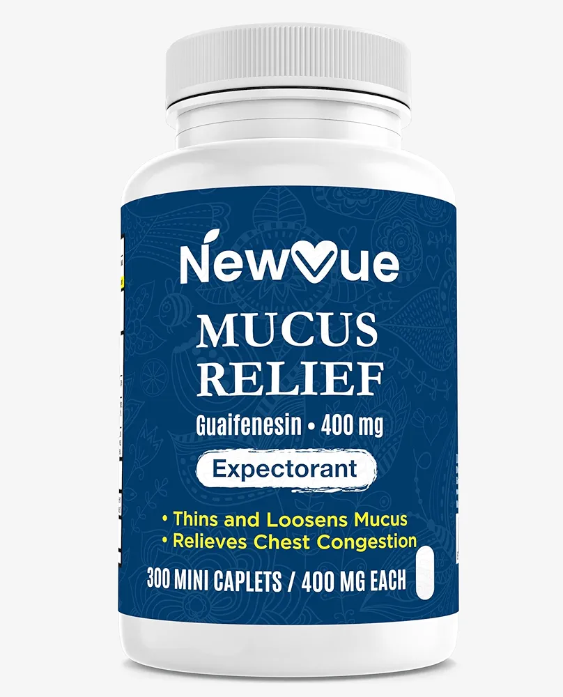 Mucus Relief Guaifenesin 400mg Powerful Expectorant, Loosens & Thins Mucus, Cough Relief, Compare to Mucinex Active Ingredients (Small, 300 Count)