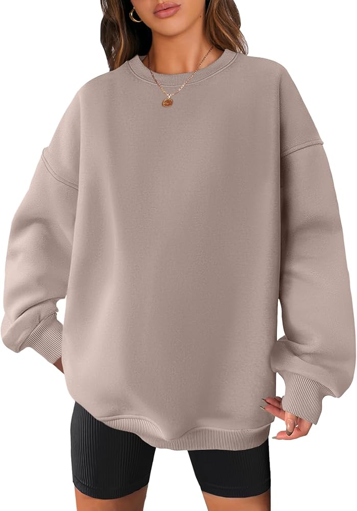 ANRABESS Women Oversized Sweatshirts Hoodies Fleece Crewneck Pullover Top Casual Fall Outfits Preppy Clothes Teen Girls 2024