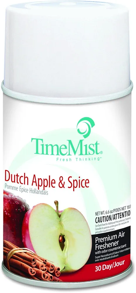 TimeMist 1042818EA Metered Fragrance Dispenser Refill, Dutch Apple & Spice, 6.6 oz, Aerosol