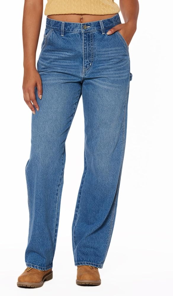 UNIONBAY Women's Carpenter Worker Straight Leg Denim Jean