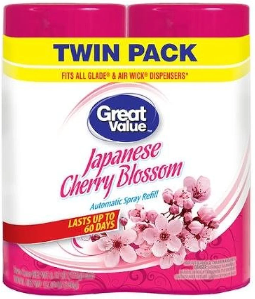 Great Value Automatic Spray Refill, Japanese Cherry Blossom, Twin